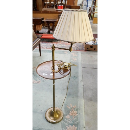 3226 - Brass & Mahogany Reading Lamp