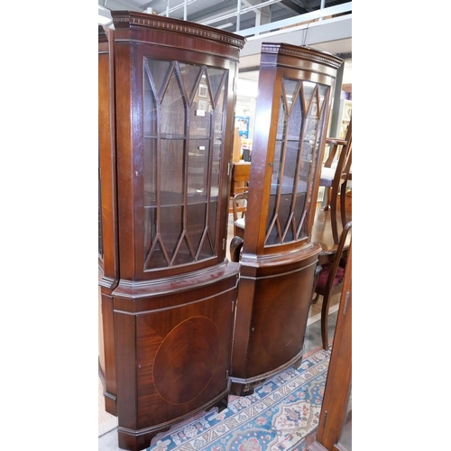 3269 - 2 Mahogany Corner Cabinets