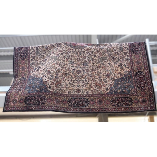 3271 - Geometric Woolen Rug  On Red & Brown Ground. Approx. 272 x 360cm