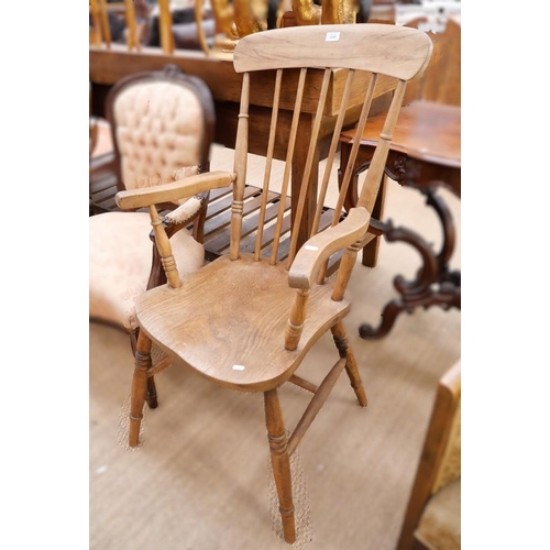 3281 - Ash Spar Back Elbow Chair