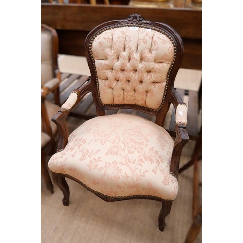 3282 - Mahogany Framed Elbow Chair