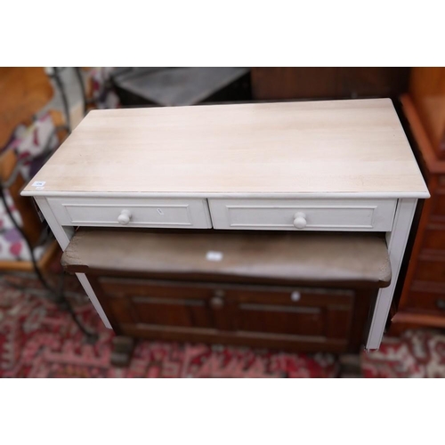 3298 - Painted Side Table With Drawers