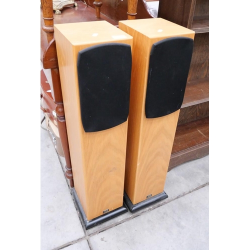 3308 - Pair Of Free Standing Monitor Audio Speakers -Silver S5