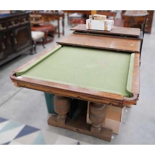 3350 - 6ft Riley Snooker Table/ Dining Table With Covers, Balls &  Replacement Baize  - approx 103cm wide x... 