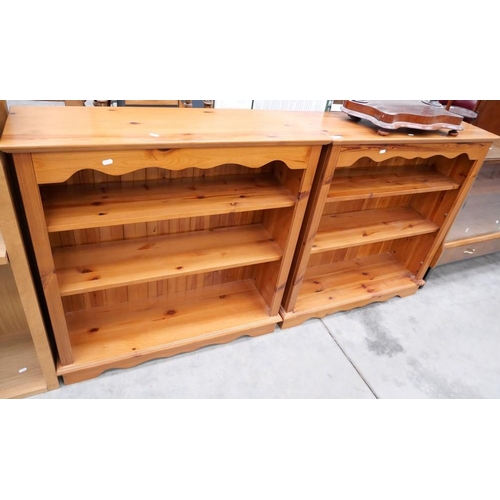 3357 - Pair Of Pine Bookcases