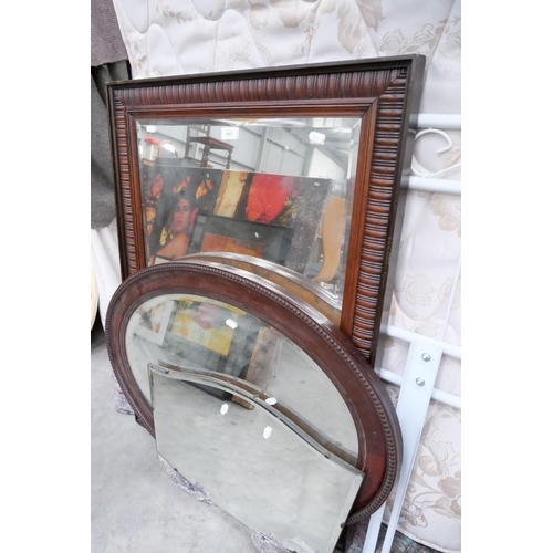 3367 - Three Vintage Wall Mirrors