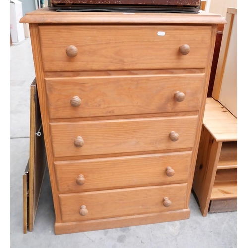 3405 - 5 Drawer Pine Chest