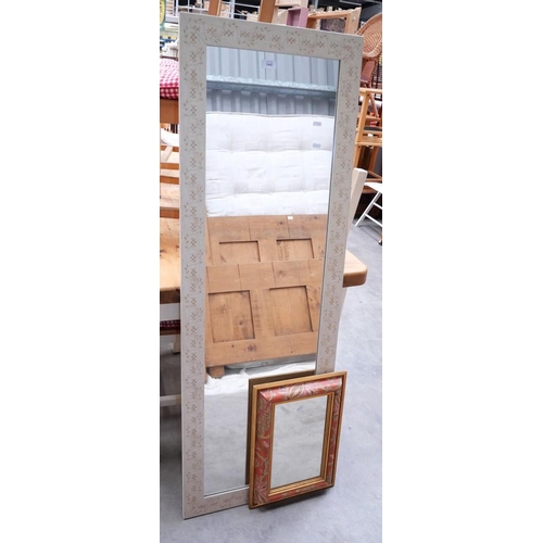 3442 - Two Wall Mirrors With Painted Frames