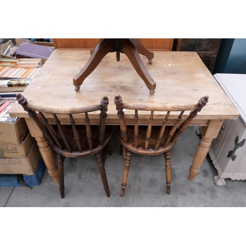 3574 - Victorian Pine Kitchen Table