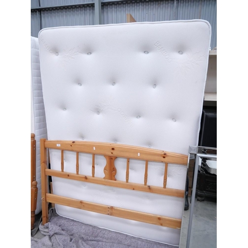 3583 - Pine Framed Double Bedframe & Mattress