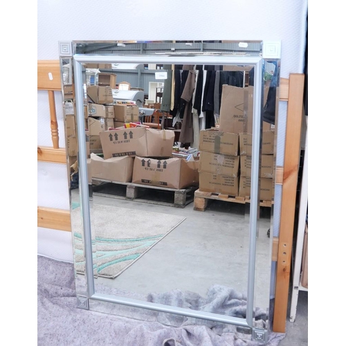 3584 - Beveled Wall Mirror. Approx. 105cm x 74cm