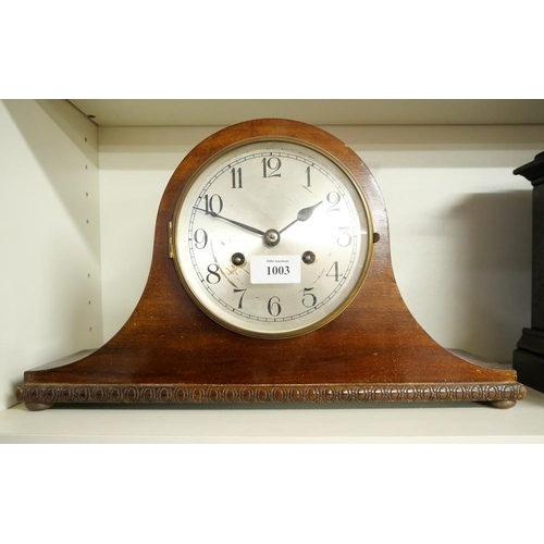 1003 - Vintage Mahogany Mantel Clock.