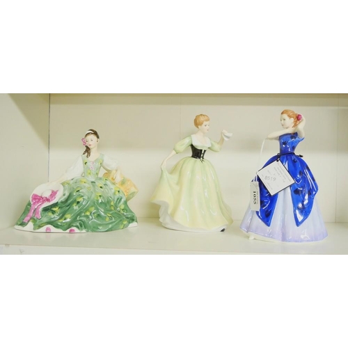 1055 - Three Royal Doulton China Figurines - 