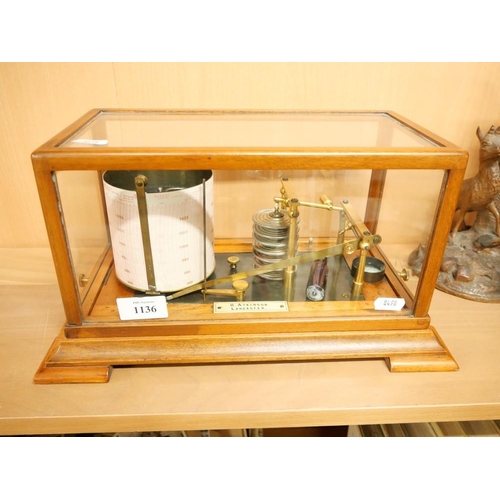 1136 - Early 20th Century Barograph by R. Atkinson Lancaster.