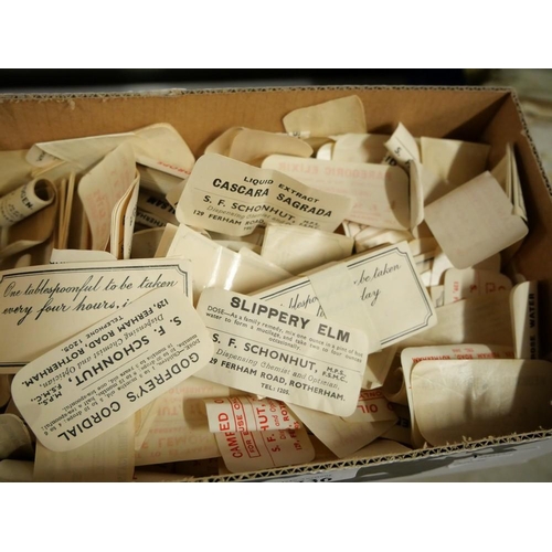 1236 - Box - Vintage Self Adhesive Chemist Labels.