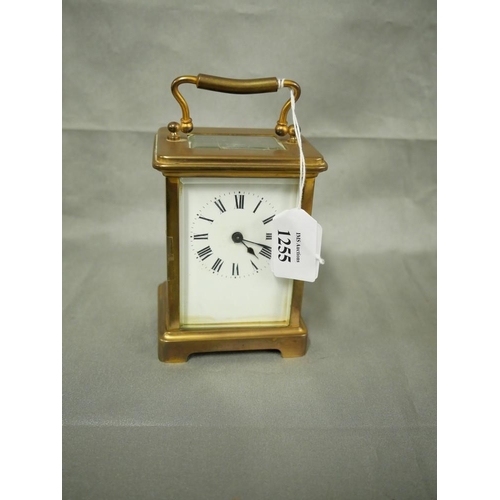 1255 - Brass Carriage Clock.