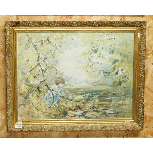 2011 - Framed Oil Painting by May Hutchison, approx 61 x 47cm.