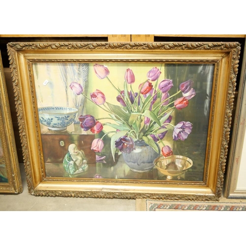 2035 - Framed Print - Still Life, approx 70 x 52cm.