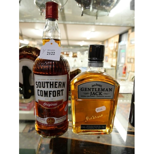 2122 - One Litre Bottle of Southern Comfort, 70cl Bottle Gentlemen Jack