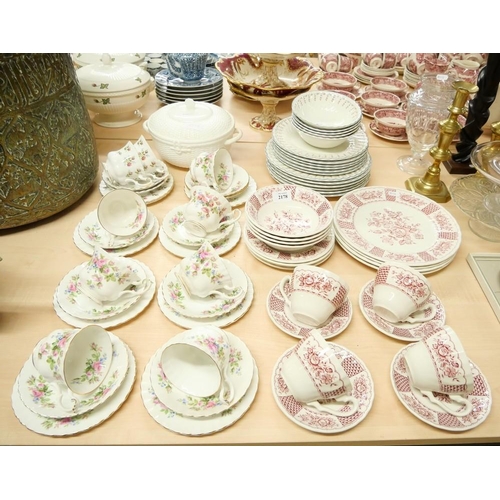 2178 - Royal Albert (Moss Rose) Tea Set, Coalport Tureen, Johnson Dreamland Dinner Ware and Floral Part Din... 