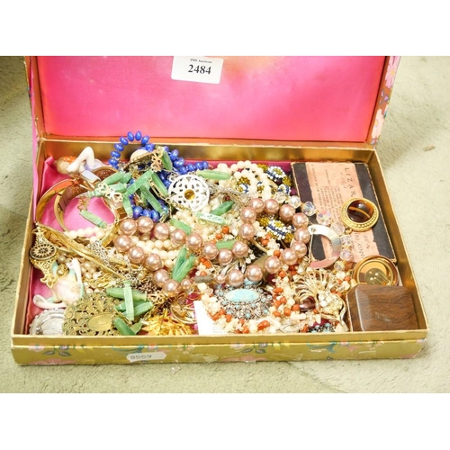 2484 - Box - Assorted Costume Jewellery.