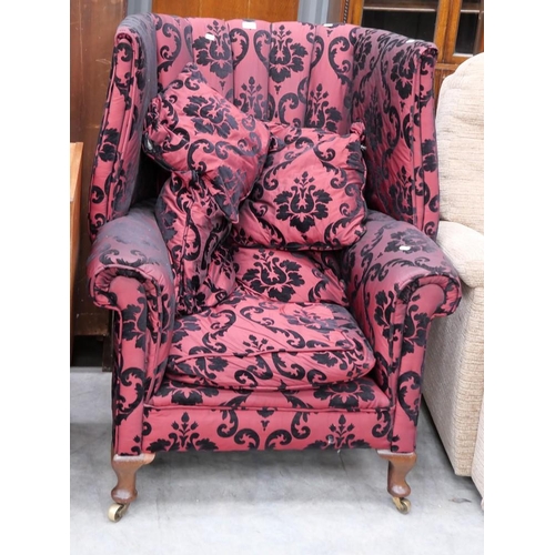 3068 - Queen Anne Leg Wing Back Armchair