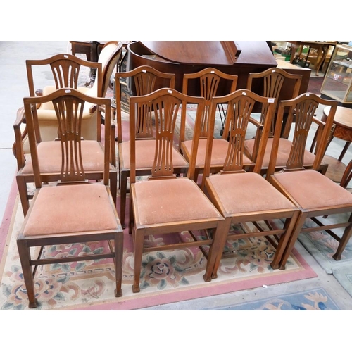 3292 - Set of 8 Edwardian Mahogany Dining Chairs