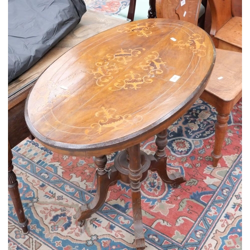 3299 - Victorian Mahogany Inlaid Centre Table