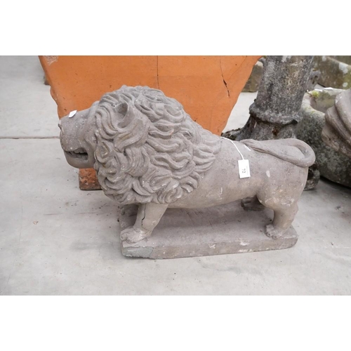 72 - Cast Stone Garden Lion