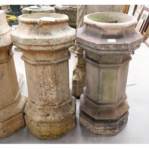 8 - Pair of Clay Chimney Pot Planters