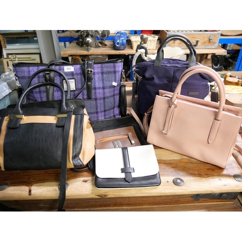 814 - Assorted Ladies Handbags Including Radley, Harris Tweed Etc.