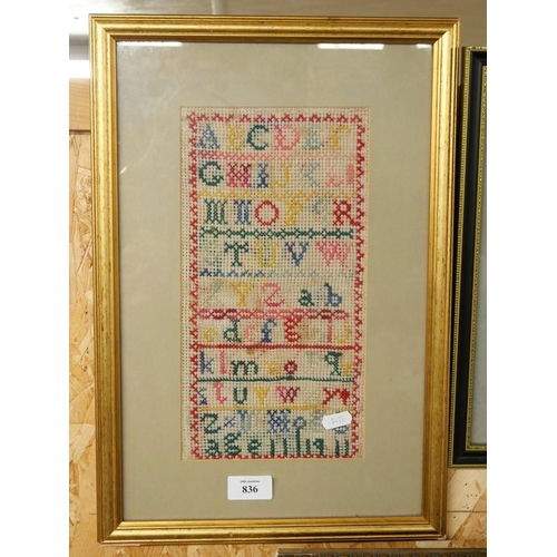 836 - Vintage Gilt Framed Sampler