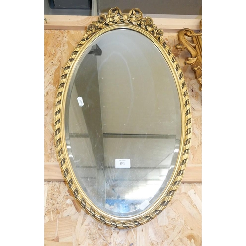 841 - Gilt Framed Bevel Wall Mirror