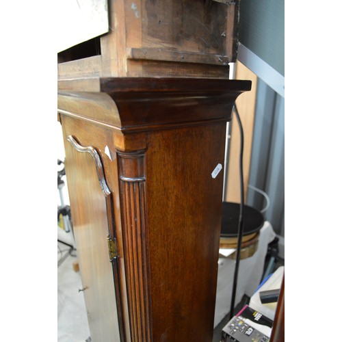 3279 - Victorian Mahogany Longcase Clock With Silver Dial J Gartly Of Aberdeen