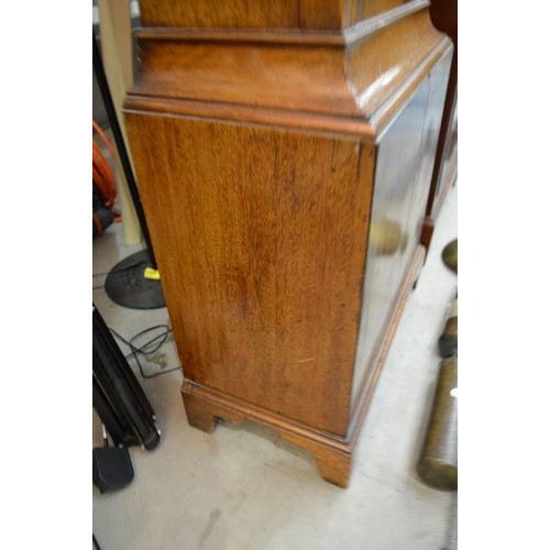 3279 - Victorian Mahogany Longcase Clock With Silver Dial J Gartly Of Aberdeen