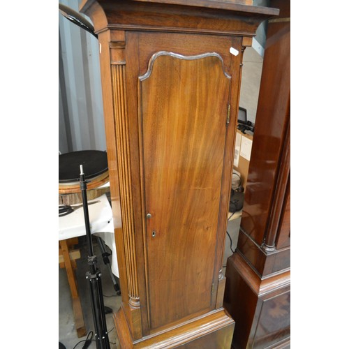 3279 - Victorian Mahogany Longcase Clock With Silver Dial J Gartly Of Aberdeen