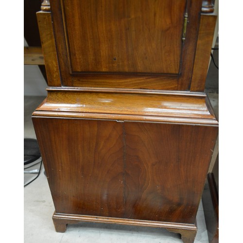 3279 - Victorian Mahogany Longcase Clock With Silver Dial J Gartly Of Aberdeen