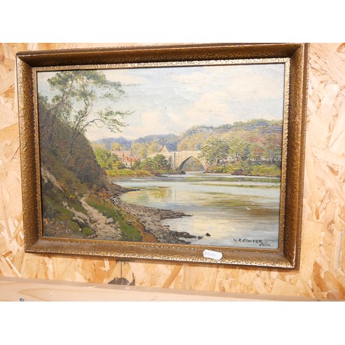 1064 - Five Mid 20th Century Framed Oil Paintings - Scottish Landscapes all signed W.C. Center, four around... 