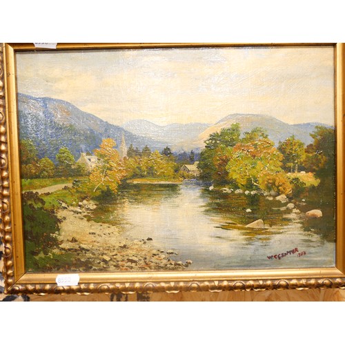 1064 - Five Mid 20th Century Framed Oil Paintings - Scottish Landscapes all signed W.C. Center, four around... 