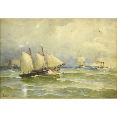 2021 - Framed Watercolour - Sailing & Other Boats Signed J S Fraser, approx 29 x 19cm.