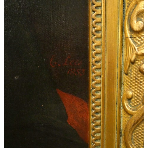 2075 - Charles Lees RSA (1800-1880) Oil Painting - Mademoiselle Rolland, signed and dated 1853, approx 62 x... 