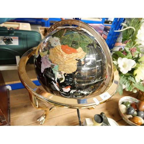 421 - Inlaid Globe