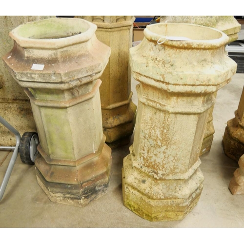 93 - Pair of Antique Clay Chimney Pots