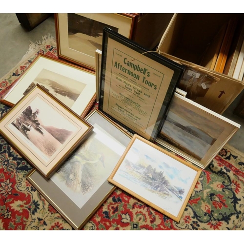 1310 - Box - Assorted Framed Prints.