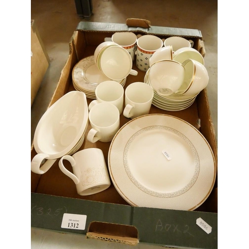 1312 - Box - Assorted Tea & Dinner Wares.