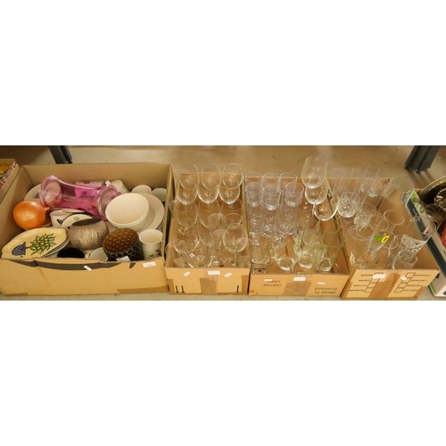 1315 - Four Boxes - Assorted Drinking Glasses, China etc.