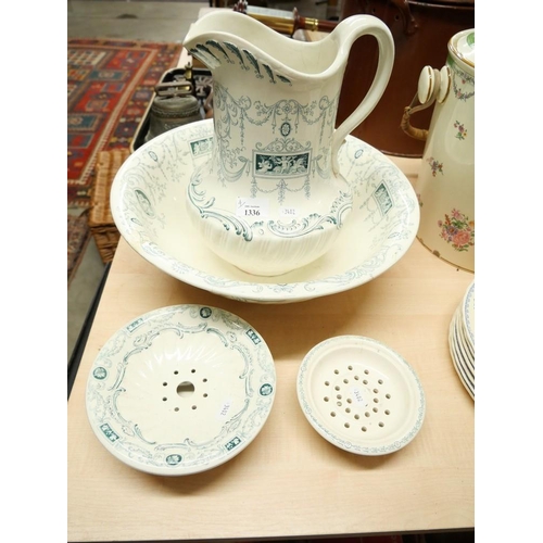 1336 - Minton's Ewer & Basin Set.