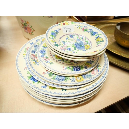 1337 - Masons Regency Ironstone Plates & Bowls.