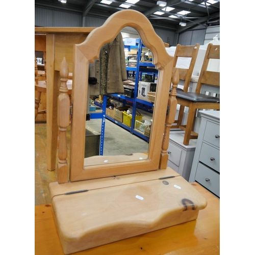 3247 - Waxed Pine Dressing Mirror