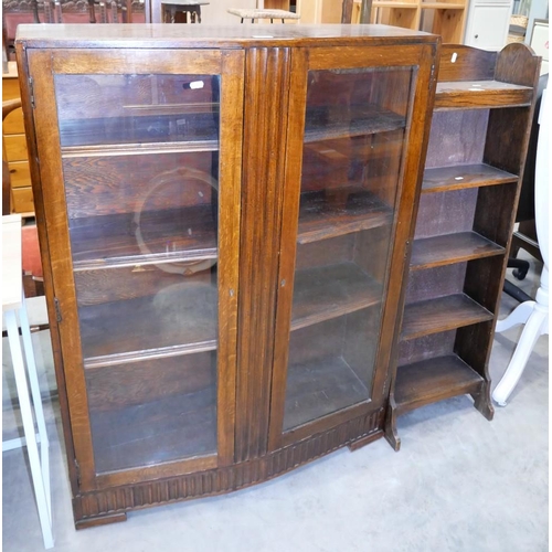 3309 - Glass Front Cabinet & Bookcase